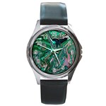 Malachite  Round Metal Watch