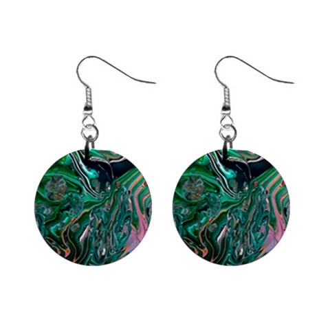 Malachite  Mini Button Earrings from ArtsNow.com Front