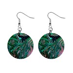 Malachite  Mini Button Earrings