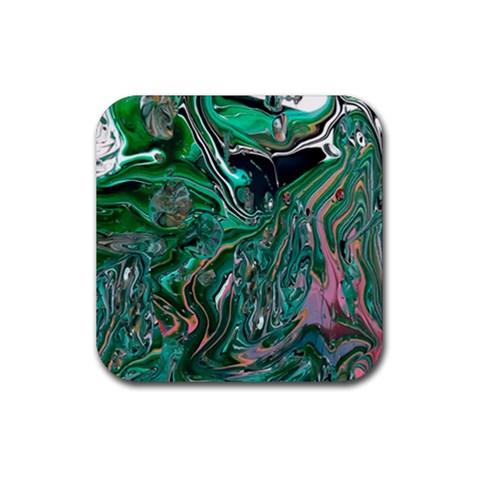 Malachite  Rubber Coaster (Square) from ArtsNow.com Front