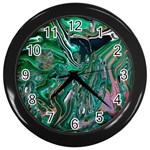 Malachite  Wall Clock (Black)