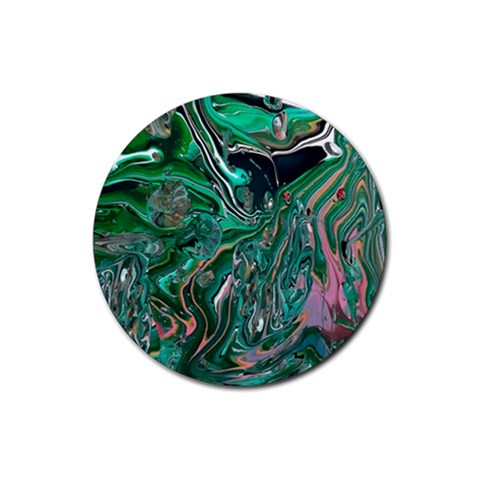 Malachite  Rubber Coaster (Round) from ArtsNow.com Front