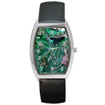 Malachite  Barrel Style Metal Watch