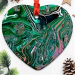 Malachite  Heart Ornament (Two Sides)