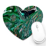 Malachite  Heart Mousepad