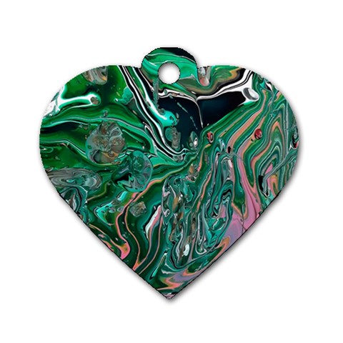 Malachite  Dog Tag Heart (Two Sides) from ArtsNow.com Front