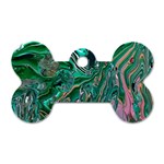 Malachite  Dog Tag Bone (One Side)