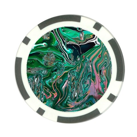 Malachite  Poker Chip Card Guard (10 pack) from ArtsNow.com Front