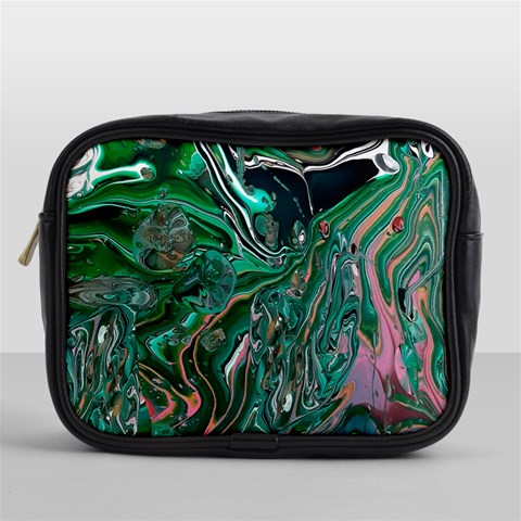 Malachite  Mini Toiletries Bag (One Side) from ArtsNow.com Front