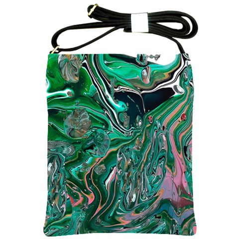 Malachite  Shoulder Sling Bag from ArtsNow.com Front