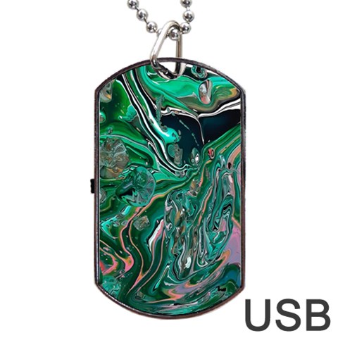 Malachite  Dog Tag USB Flash (One Side) from ArtsNow.com Front