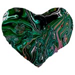 Malachite  Large 19  Premium Heart Shape Cushions