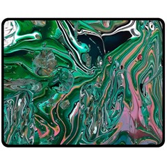 Malachite  Two Sides Fleece Blanket (Medium) from ArtsNow.com 58.8 x47.4  Blanket Front