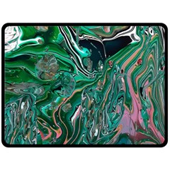 Malachite  Two Sides Fleece Blanket (Large) from ArtsNow.com 80 x60  Blanket Back