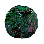 Malachite  Standard 15  Premium Flano Round Cushions