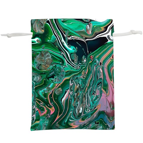 Malachite  Lightweight Drawstring Pouch (XL) from ArtsNow.com Back