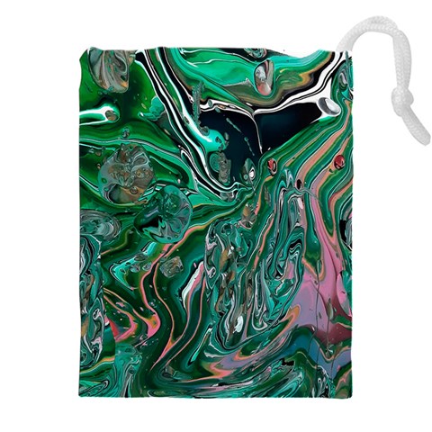 Malachite  Drawstring Pouch (5XL) from ArtsNow.com Front