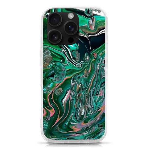 Malachite  iPhone 16 Pro TPU UV Print Case from ArtsNow.com Front