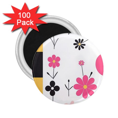 Minimalist Pattern With Simple Lines,flower And Shapes, Creating A Clean And Modern 2.25  Magnets (100 pack)  from ArtsNow.com Front