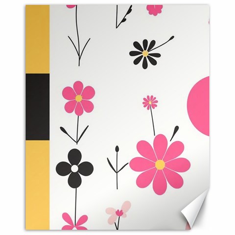 Minimalist Pattern With Simple Lines,flower And Shapes, Creating A Clean And Modern Canvas 16  x 20  from ArtsNow.com 15.75 x19.29  Canvas - 1