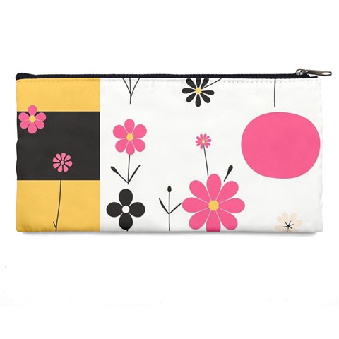 Minimalist Pattern With Simple Lines,flower And Shapes, Creating A Clean And Modern Pencil Cases from ArtsNow.com Back