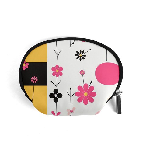 Minimalist Pattern With Simple Lines,flower And Shapes, Creating A Clean And Modern Accessory Pouch (Small) from ArtsNow.com Front