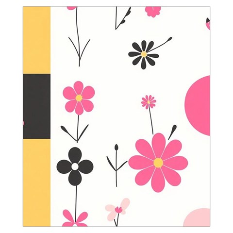 Minimalist Pattern With Simple Lines,flower And Shapes, Creating A Clean And Modern Drawstring Pouch (XS) from ArtsNow.com Front