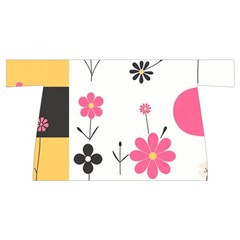 Minimalist Pattern With Simple Lines,flower And Shapes, Creating A Clean And Modern Wristlet Pouch Bag (Small) from ArtsNow.com Front