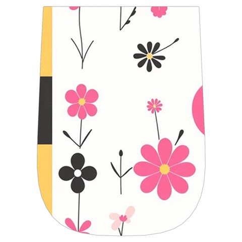 Minimalist Pattern With Simple Lines,flower And Shapes, Creating A Clean And Modern Wristlet Pouch Bag (Small) from ArtsNow.com Right Side