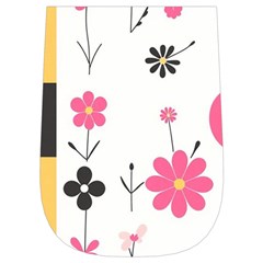 Minimalist Pattern With Simple Lines,flower And Shapes, Creating A Clean And Modern Wristlet Pouch Bag (Small) from ArtsNow.com Right Side