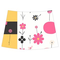 Minimalist Pattern With Simple Lines,flower And Shapes, Creating A Clean And Modern Kids  Midi Sailor Dress from ArtsNow.com Front Skirt