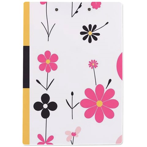 Minimalist Pattern With Simple Lines,flower And Shapes, Creating A Clean And Modern A4 Acrylic Clipboard from ArtsNow.com Back