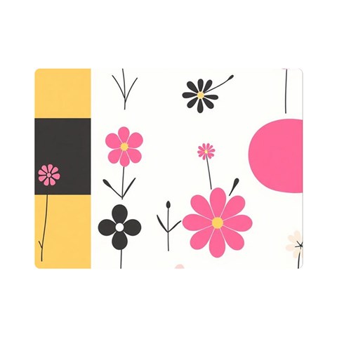 Minimalist Pattern With Simple Lines,flower And Shapes, Creating A Clean And Modern Premium Plush Fleece Blanket (Mini) from ArtsNow.com 35 x27  Blanket Front