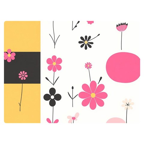 Minimalist Pattern With Simple Lines,flower And Shapes, Creating A Clean And Modern Two Sides Premium Plush Fleece Blanket (Baby Size) from ArtsNow.com 40 x30  Blanket Front