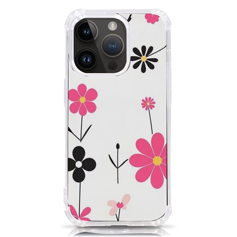 Minimalist Pattern With Simple Lines,flower And Shapes, Creating A Clean And Modern iPhone 14 Pro TPU UV Print Case from ArtsNow.com Front