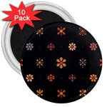 Minimalist Pattern With Simple Lines,flower And Shapes, Creating A Clean And Modern 3  Magnets (10 pack) 