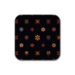 Minimalist Pattern With Simple Lines,flower And Shapes, Creating A Clean And Modern Rubber Coaster (Square)