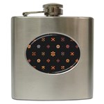 Minimalist Pattern With Simple Lines,flower And Shapes, Creating A Clean And Modern Hip Flask (6 oz)