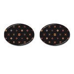 Minimalist Pattern With Simple Lines,flower And Shapes, Creating A Clean And Modern Cufflinks (Oval)