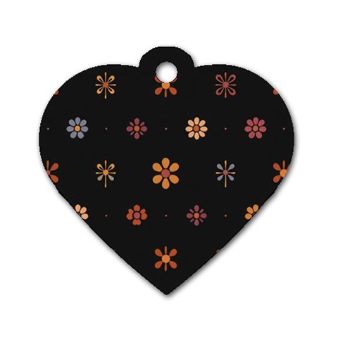 Minimalist Pattern With Simple Lines,flower And Shapes, Creating A Clean And Modern Dog Tag Heart (Two Sides) from ArtsNow.com Front