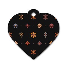 Minimalist Pattern With Simple Lines,flower And Shapes, Creating A Clean And Modern Dog Tag Heart (Two Sides) from ArtsNow.com Back