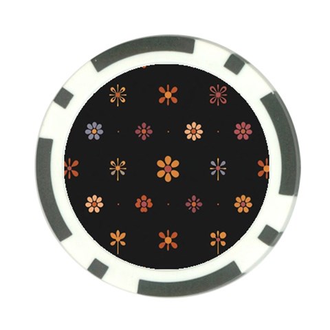 Minimalist Pattern With Simple Lines,flower And Shapes, Creating A Clean And Modern Poker Chip Card Guard from ArtsNow.com Front