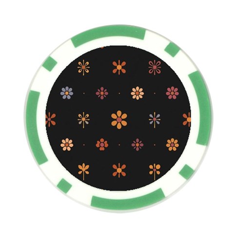 Minimalist Pattern With Simple Lines,flower And Shapes, Creating A Clean And Modern Poker Chip Card Guard from ArtsNow.com Front