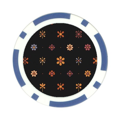 Minimalist Pattern With Simple Lines,flower And Shapes, Creating A Clean And Modern Poker Chip Card Guard from ArtsNow.com Front