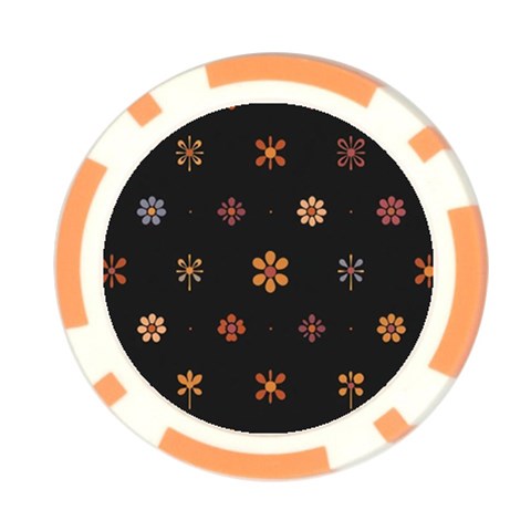 Minimalist Pattern With Simple Lines,flower And Shapes, Creating A Clean And Modern Poker Chip Card Guard from ArtsNow.com Front