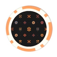 Minimalist Pattern With Simple Lines,flower And Shapes, Creating A Clean And Modern Poker Chip Card Guard from ArtsNow.com Front