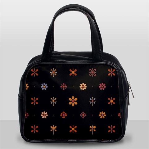 Minimalist Pattern With Simple Lines,flower And Shapes, Creating A Clean And Modern Classic Handbag (Two Sides) from ArtsNow.com Front