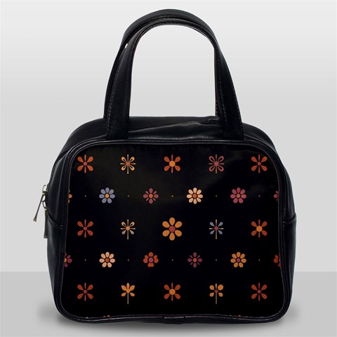 Minimalist Pattern With Simple Lines,flower And Shapes, Creating A Clean And Modern Classic Handbag (Two Sides) from ArtsNow.com Back