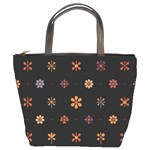 Minimalist Pattern With Simple Lines,flower And Shapes, Creating A Clean And Modern Bucket Bag