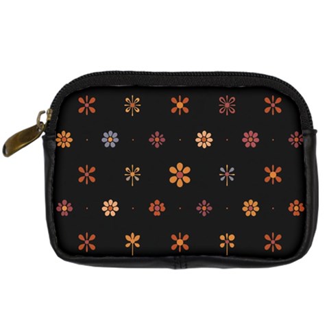 Minimalist Pattern With Simple Lines,flower And Shapes, Creating A Clean And Modern Digital Camera Leather Case from ArtsNow.com Front